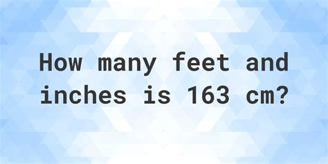 163cm to feet|163 cm in feet and inches